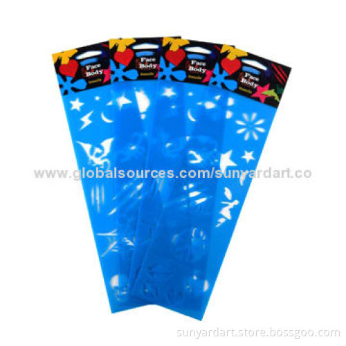 PVC/PP/PET/stencil sets with sticker in offset printing